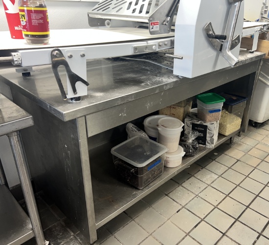 72" x 28" S/S Table with Undershelf (no contents)