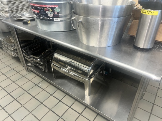 30" x 72" S/S Table with Undershelf (no contents)