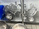 (2) French Whips, (2) Paddles and (7) Hooks for Mixers