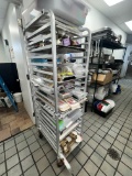 Rolling Sheet Pan Rack with Contents