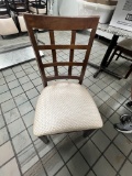 Ladder Back Cushioned Wood Chairs