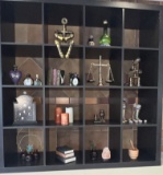 Cubby Shelf Unit with Decor Contents