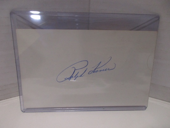 Ralph Kiner of the Pittsburgh Pirates signed autographed index card KYC COA