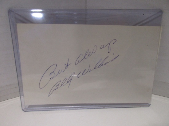 Billy Williams of the Chicago Cubs signed autographed index card KYC COA