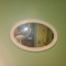 White oval Mirror - 31 in long