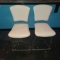 White Barstools - lot of 2 - one has imprefection