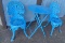 French bistro set two chairs and table