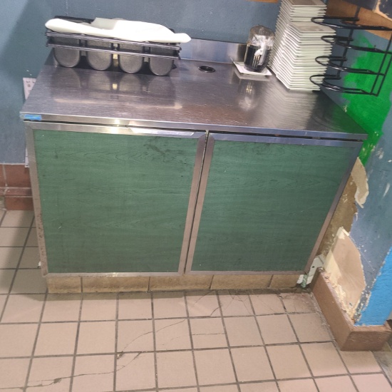 48 in Stainless Steel Double Door Service station