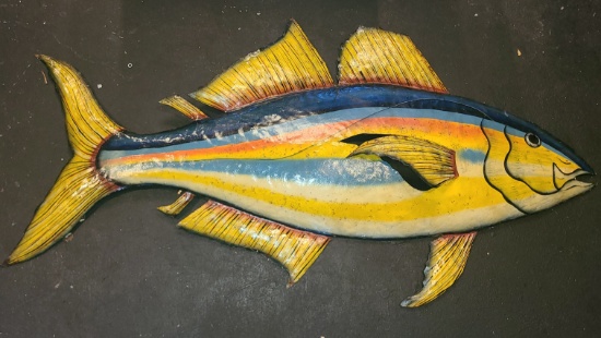 51 in Wall Hung Metal Fish