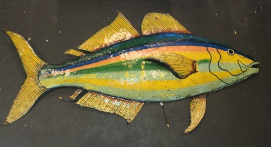 51 in Wall Hung Metal Fish