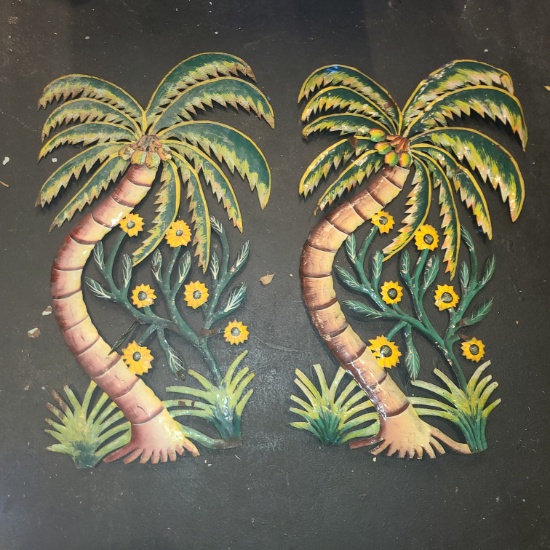 Coconut Trees in Metal - 32 in Tall
