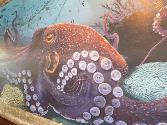 96" x 44" original oil on wood by Eddie Forbes