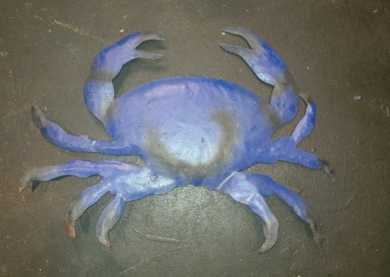 Blue Crab in Metal - 24 in Wide
