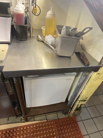 24" x 30" stainless steel worktable