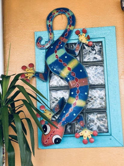 46 inch metal lizard wall decor