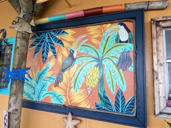 74 x 50" original artwork and frame