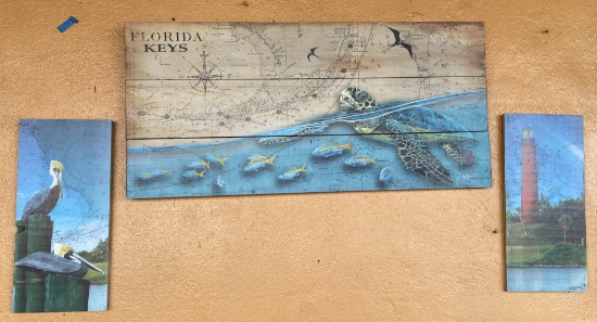 Lot of (3) nautical themed wall decor