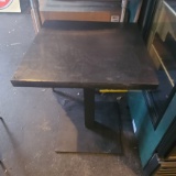 24 x 24 in Wooden table with metal base