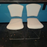 White Barstools - lot of 2 - one has imprefection