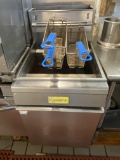 Large two basket gas fryer