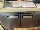 Atosa 48 inch two door refrigerated prep station
