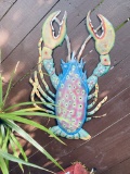 30 inch crab, metal sign wall decor