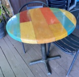 30 inch round tables metal bases