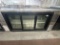 Beverage air 72 inch three door slide front glass back bar with stainless steel top and three adjust