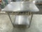 36 inch all stainless steel work table with stainless steel legs and under shelf
