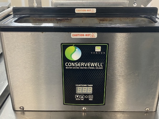 Conserve well heated utensil holder