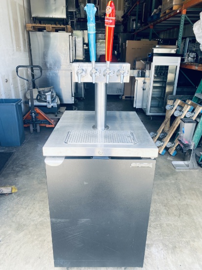 Keg master2 four flavor draft beer cooler includes four flavor, beer tower, taps, leads and regulato
