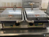 Countertop stainless steel double flat top Panini grill