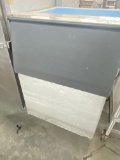36 inch across by 29 inches deep  Large commercial ice bin ready for ice maker to be mounted on top