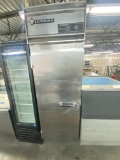 Victory model RA – 10 single door, stainless steel refrigerator with interior sheet pan rack that ho