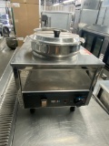 Countertop, hot food, warmer Set Up for soups, and sausages