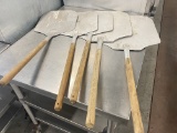 Long wood handled pizza peels