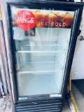 Small glass Imbera merchandising cooler With LED lighting, indoor and to epoxy coated adjustable she