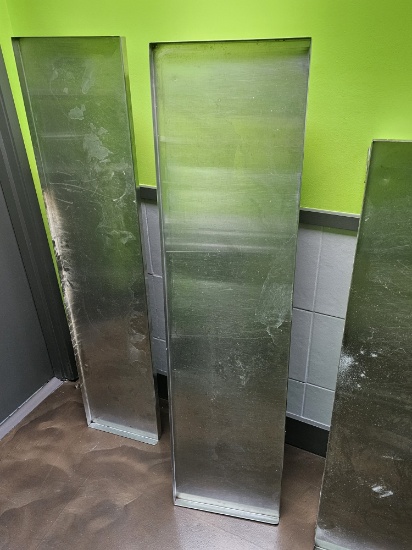 55" S/S Wall Mount Shelving Units with 1" Splash Walls All Around
