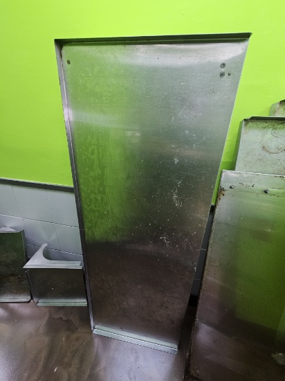 66" S/S Wall Mount Shelf with 1" Splash Walls