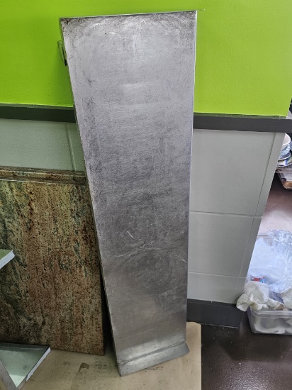 48" S/S Shelf with 2" Splash Walls