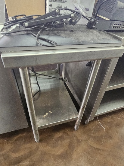 20" x 34" S/S Table with 6" Backsplash and Undershelf