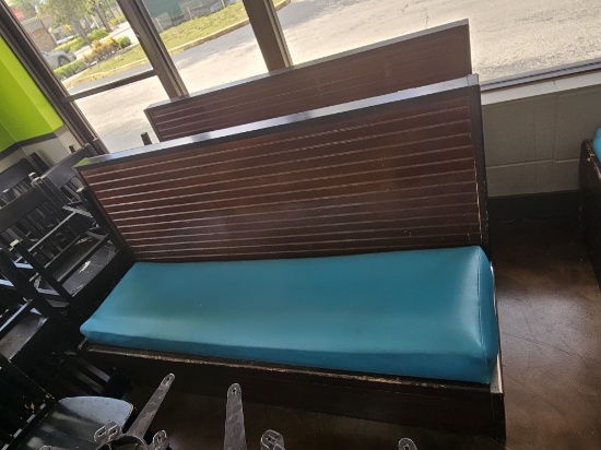 63" Leather Cushioned Single Booths