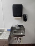 Wall Mount S/S Hand Sink with Soap and Paper Towel Dispenser