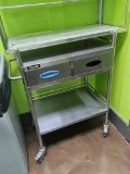 Vevor Two Tier Rolling Utility Cart with Drawers