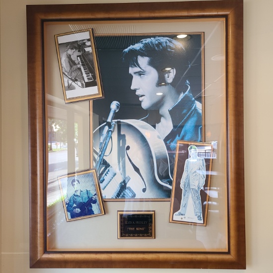 Elvis A. Presley - "The King" - Framed Shadowbox of Photos - 48 x 67 in
