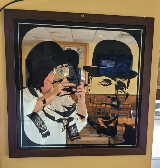 Laurel and Hardy Mirror  - 17.5 x 17.5 in