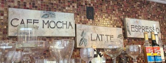 Café Mocha, Latte, Espresso and Happily Ever After - Signs -Various Sizes