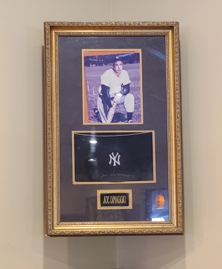 Joe DiMaggio - Photo and Hat - Framed Shadowbox