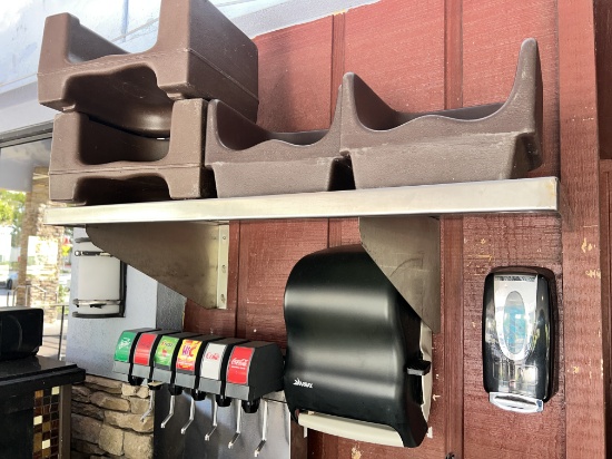 stainless steel overshelf -42 in