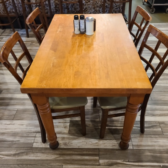 Rustic Butcher Block Table - No Chairs - 50 x 30 in